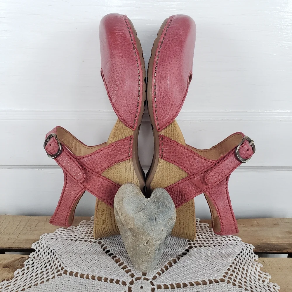 **SOLd*thankyou🌷Dansko Tiffani▪︎MaryJane Clog Sandal▪︎Coral Red Burnished▪︎EU39 - Picture 12 of 16